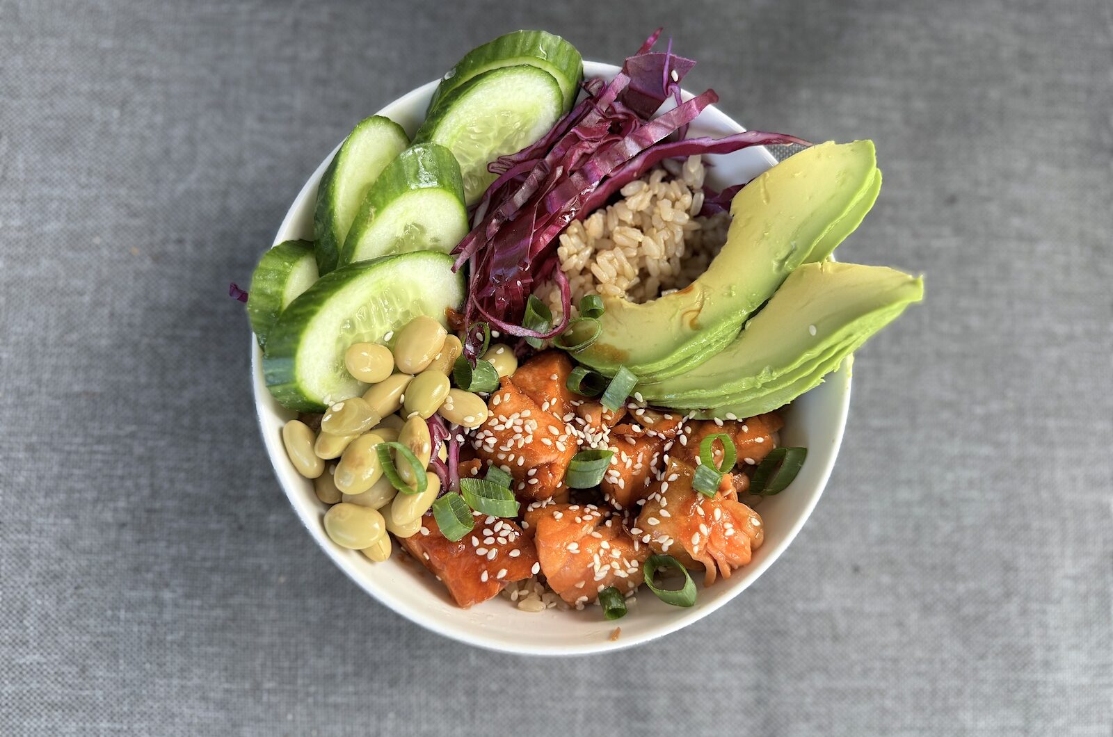 Teriyaki Salmon Poke Bowl