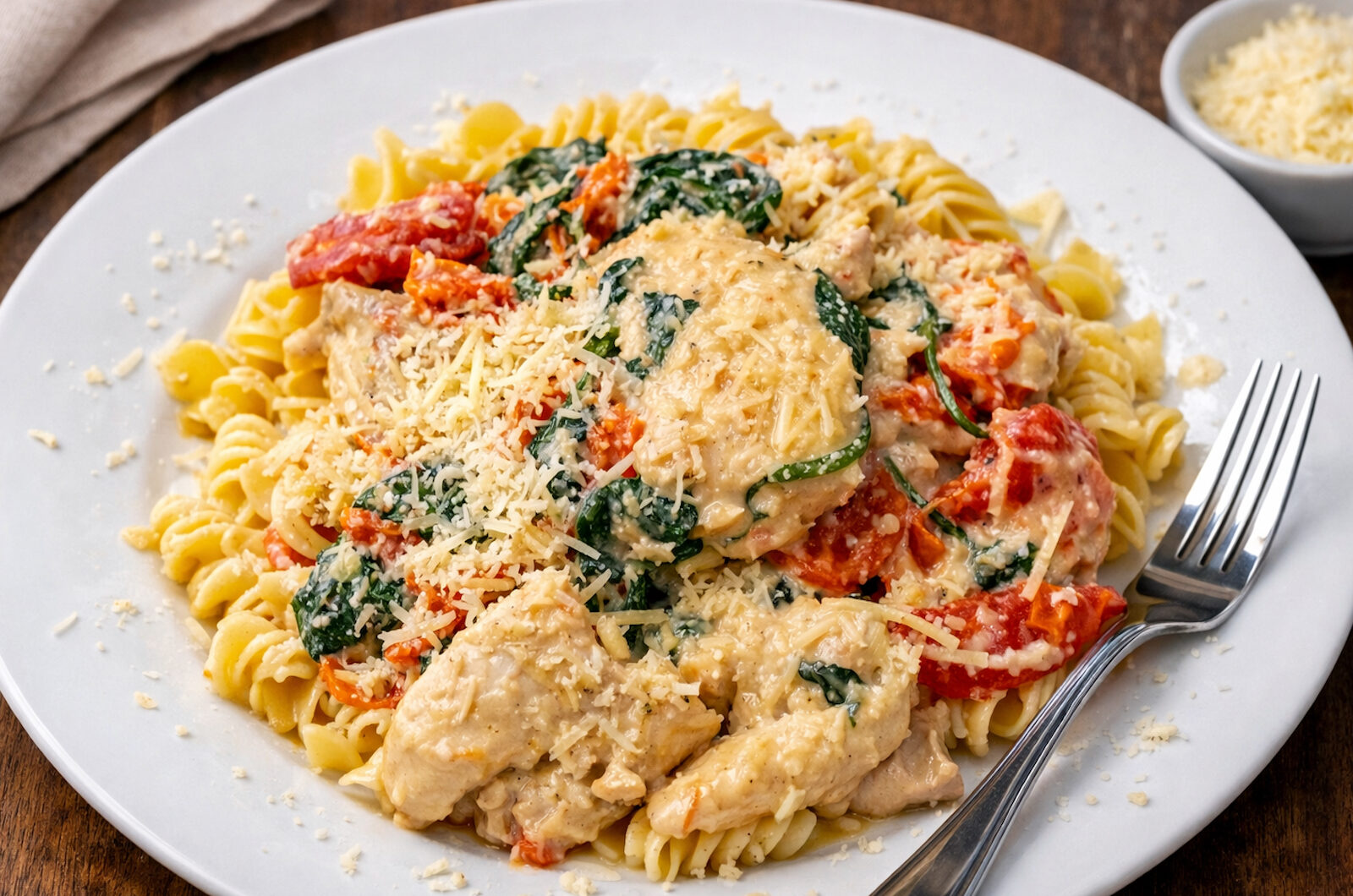 Creamy Semi-Dried Tomato & Chicken Pasta